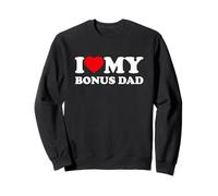 I Love My Bonus Dad Heart Family Grandpa Sweatshirt
