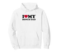 I Love My Bonus Dad Heart Grandpa Family Sweat à Capuche