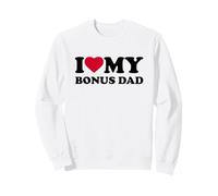 I Love My Bonus Dad Heart Grandpa Family Sweatshirt