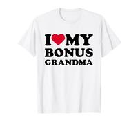 I Love My Bonus Grandma Family Heart T-Shirt