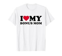 I Love My Bonus Mom I Family Heart T-Shirt