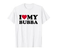 I Love My Bubba Heart Family Grandpa T-Shirt