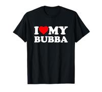 I Love My Bubba Heart Grandpa Family T-Shirt