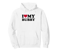 I Love My Bubby Heart Grandpa Family Sweat à Capuche