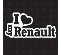 I love my CAR - Autocollant compatible avec Renault