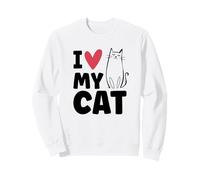 I Love My Cat - Chat Mignon Minou Félin Amoureux des Chats Sweatshirt