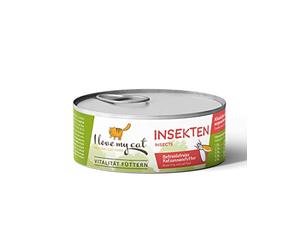 I Love My Cat Humide Nourriture pour Chats avec Insecte - 100g. Paté hypoallergenique. sans Gluten et sans céréales. Digestibilité optimale. Aux Chats souffrant d'allergies & estomacs sensibles
