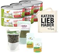 I love my cat Lot économique pour la nourriture humide Maine Coon sans céréales 6 x 100 g et les collations douces avec insectes 50 g Complément alimentaire avec Shiitake 50 g et soin des reins 35 g