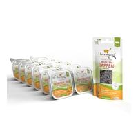 I Love My Cat Set - Paté d'insectes avec Garniture de Citrouille (12 x 150 g) + collation aux Insectes (50 g) | Nourriture Humide hypoallergénique et collations pour Chats sensibles à la Nutrition |