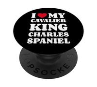 I Love My Cavalier King Charles Spaniel Chien Coeur Amour PopSockets PopGrip Adhésif