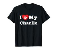 I Love My Charlie Dog Owner Amoureux des Chiens T-Shirt