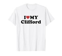I Love My Clifford Prénom Assorti Couple T-Shirt