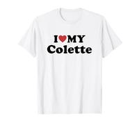 I Love My Colette Prénom Assorti Couple T-Shirt
