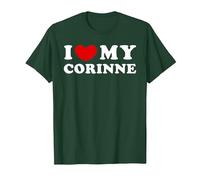 I Love My Corinne, J'aime ma Corinne T-Shirt, Homme, Vert Forêt, M