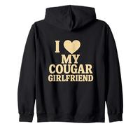I Love MY COUGAR GIRLFRIEND Humour Couple Relation Cougar Sweat à Capuche