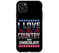 I Love My Country & Chocolate, Meme patriotique amant de chocolat Coque pour iPhone 11 Pro Max