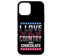 I Love My Country & Chocolate, Meme patriotique amant de chocolat Coque pour iPhone 12 mini