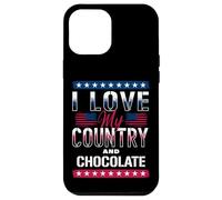 I Love My Country & Chocolate, Meme patriotique amant de chocolat Coque pour iPhone 12 Pro Max