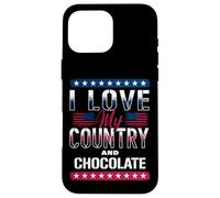 I Love My Country & Chocolate, Meme patriotique amant de chocolat Coque pour iPhone 16 Pro Max
