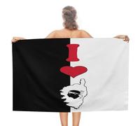 I Love My Country Corsica Serviettes de plage en coton 78 x 130 cm Drapeaux internationaux Serviette de voyage pour la plage, la natation, les voyages, les croisières, les voyages, pré-lavées, séchage