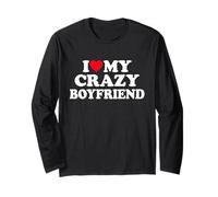 I Love My Crazy Boyfriend GB - Cœur rouge Manche Longue