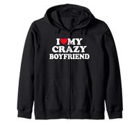 I Love My Crazy Boyfriend GB - Cœur rouge Sweat à Capuche
