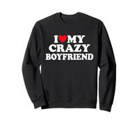 I Love My Crazy Boyfriend GB - Cœur rouge Sweatshirt