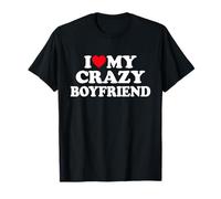 I Love My Crazy Boyfriend GB - Cœur rouge T-Shirt