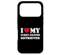 I Love My Curly-Coated Retriever Retriever à Poil Bouclé Coque pour iPhone 17 Pro