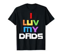 I Love My Dad 2 Dads Rainbow Pride Father Kids Garçons Filles T-Shirt