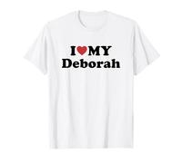 I Love My Deborah Prénom Assorti Couple T-Shirt