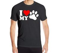 I Love My Dog-1 Men's Short Sleeve T Shirts Quick Dry Cycling Tees Manches Courtes(XX-Large)