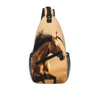 I Love My Dog Dachshunds_1 Sac à bandoulière décontracté pour homme avec plusieurs poches pour voyage et usage quotidien, Cheval 3_1, Taille unique