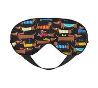 I Love My Dog Teckels Masque de sommeil élégant léger et réglable pour homme et femme