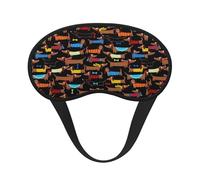 I Love My Dog Teckels Masque de sommeil unisexe occultant confortable pour les voyages, la méditation, le sommeil et les voyages