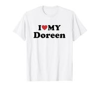 I Love My Doreen Prénom Assorti Couple T-Shirt