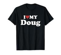 I Love My Doug Prénom Assorti Couple T-Shirt