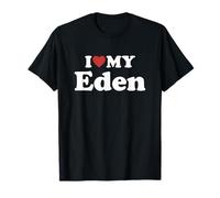 I Love My Eden Prénom Assorti Couple T-Shirt