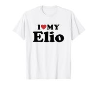 I Love My Elio Prénom Assorti Couple T-Shirt