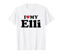I Love My Elli Prénom Assorti Couple T-Shirt