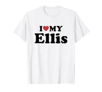 I Love My Ellis Prénom Assorti Couple T-Shirt