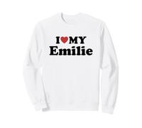 I Love My Emilie Prénom Assorti Couple Sweatshirt