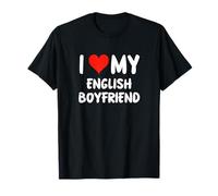 I Love My English Boyfriend Cœur Angleterre Royaume-Uni T-Shirt