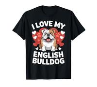 I Love My English Bulldog Lover Funny Dog Lover T-Shirt