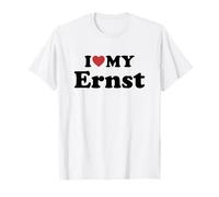 I Love My Ernst Prénom Assorti Couple T-Shirt