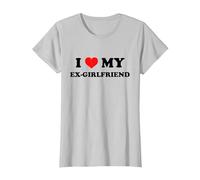 I Love My Ex-Girlfriend T-Shirt, Femme, Argent, M