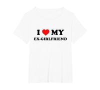 I Love My Ex-Girlfriend T-Shirt, Femme Grandes Tailles, Blanc, 3X