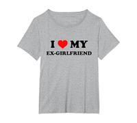 I Love My Ex-Girlfriend T-Shirt, Femme Grandes Tailles, Gris Chiné, 2X