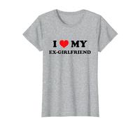 I Love My Ex-Girlfriend T-Shirt, Femme, Gris Chiné, S