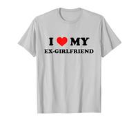 I Love My Ex-Girlfriend T-Shirt, Homme, Argent, S